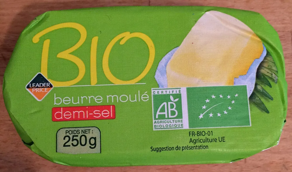 Beurre moulé demi-sel