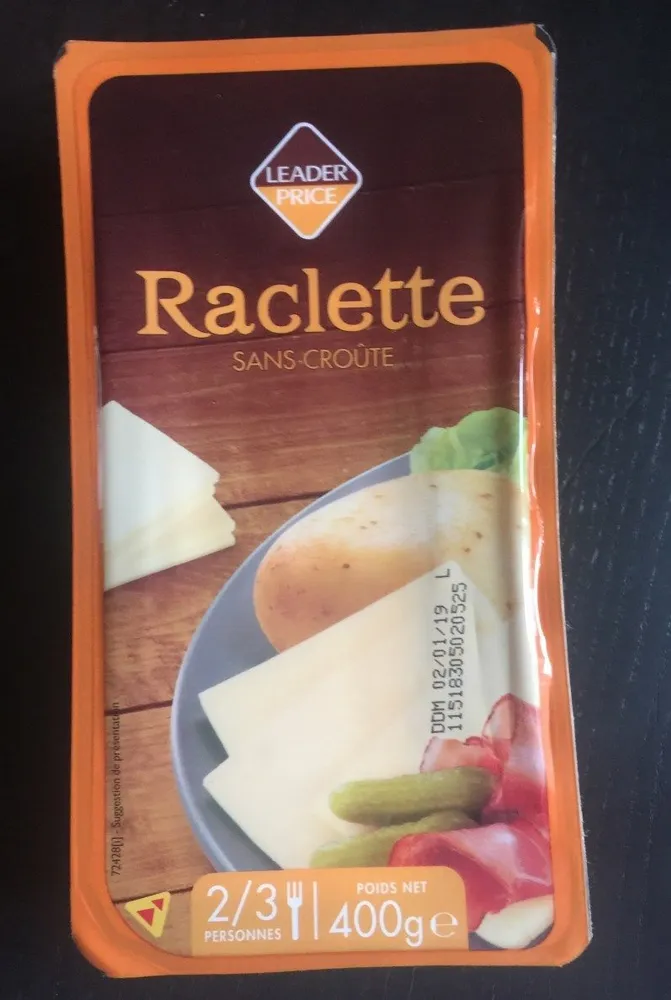 Raclette sans croute, 30% MG