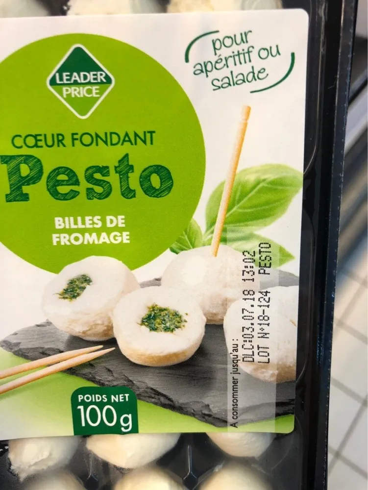 Coeur fondant pesto