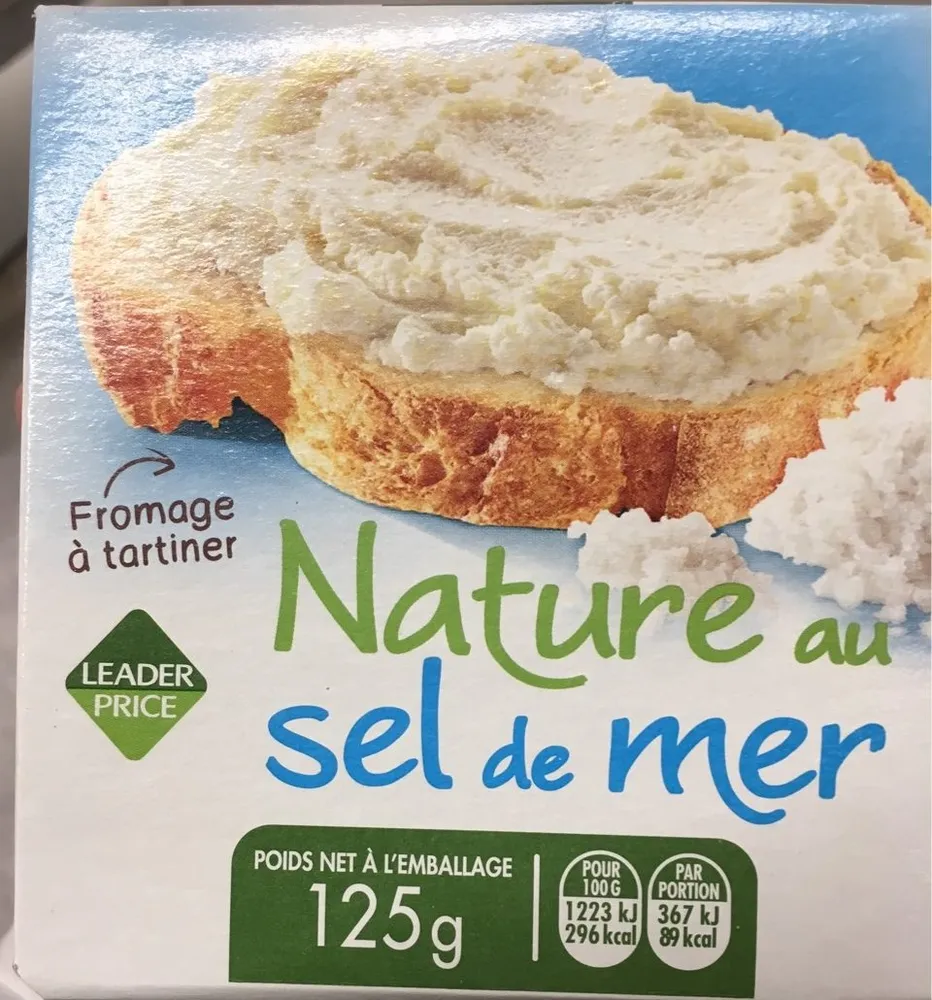 Fromage à tartiner Nature au sel de mer