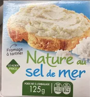 Fromage à tartiner Nature au sel de mer