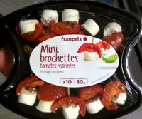 Mini brochettes tomates marinées Fromage de chèvre
