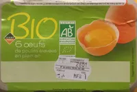 Oeufs de poules élevées en plein air Bio