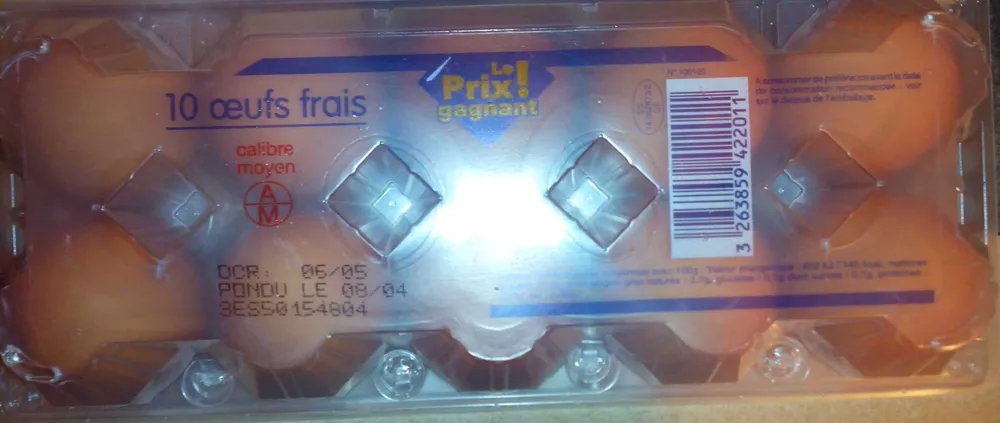 10 œufs frais
