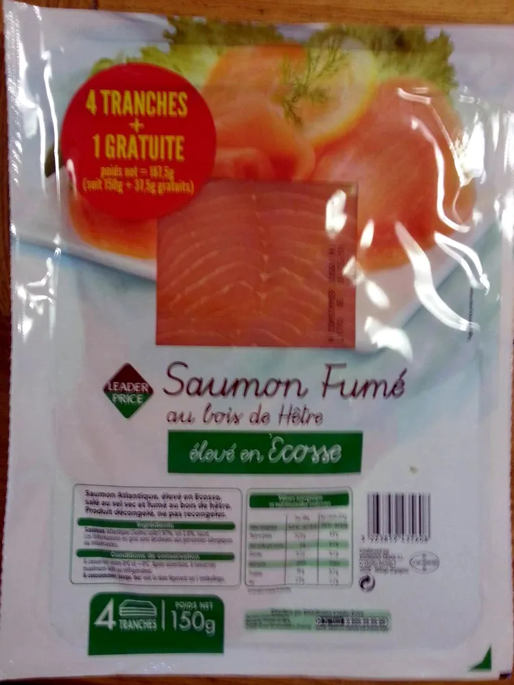 Saumon fumé au bois de hêtre élevé en Ecosse