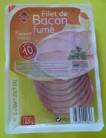 Filet de bacon fumé finement tranché