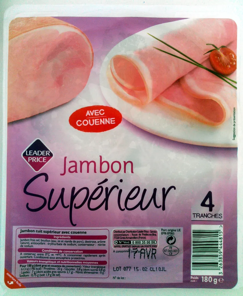 Jambon Supérieur avec couenne