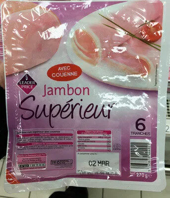 Jambon supérieur avec couenne