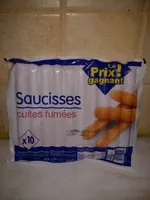 Saucisses cuites fumées