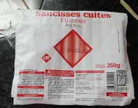 Saucisses cuites fumées pour porc