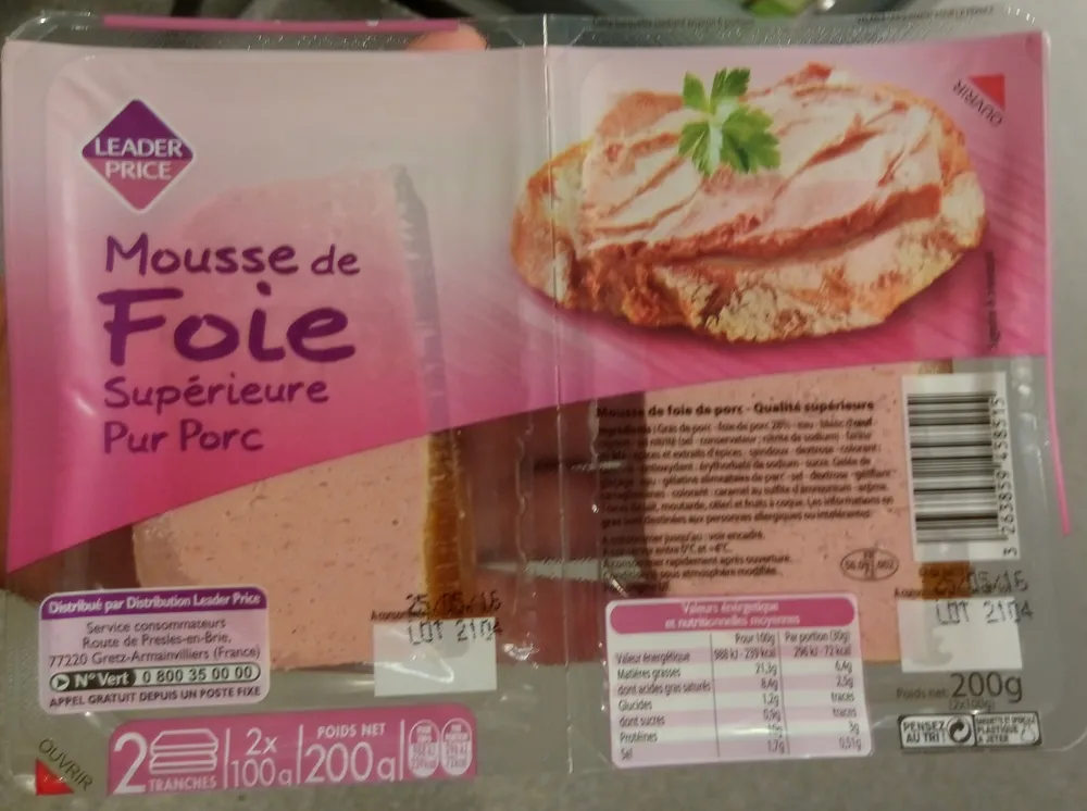 Mousse de foie supérieure pur porc