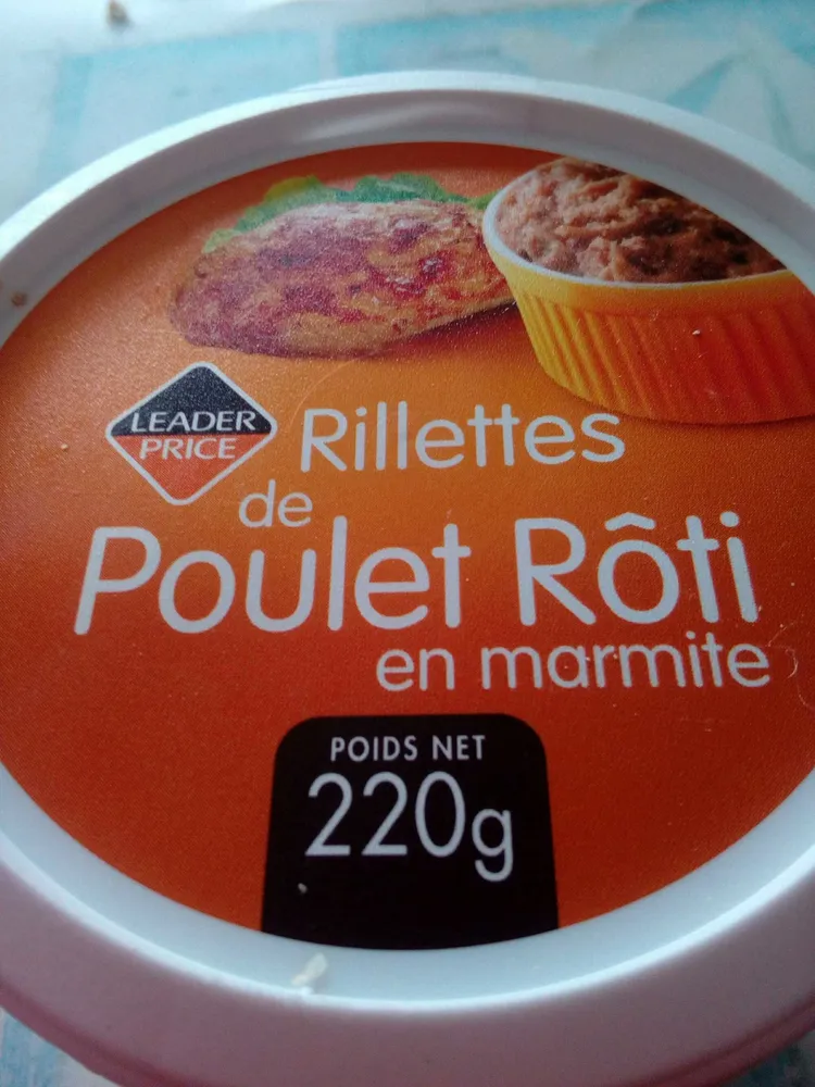Rillettes de poulet rôti en marmite