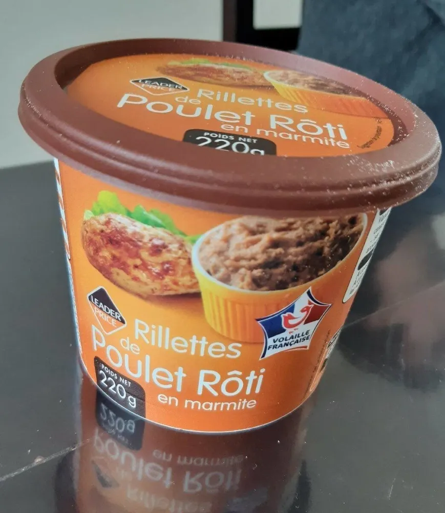 Rillettes de poulet rôti en marmite