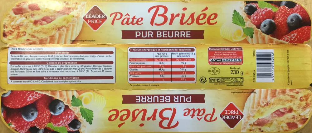 Pâte brisée pur beurre