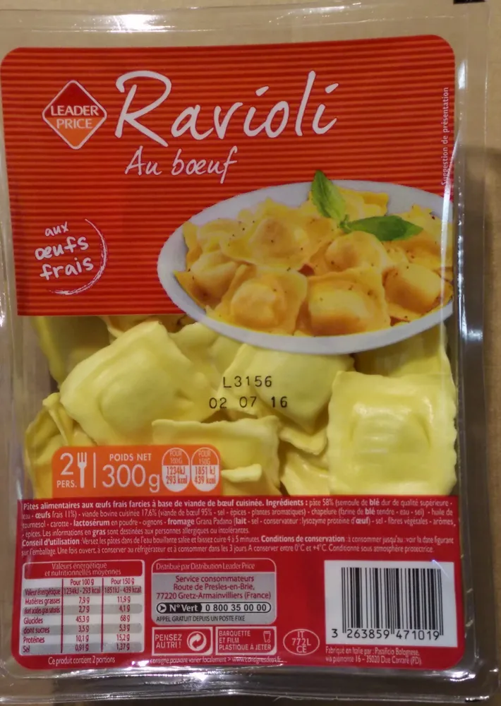 Ravioli au boeuf