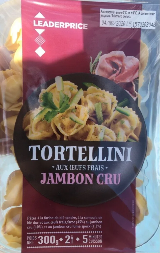 Tortellini aux oeufs frais jambon cru