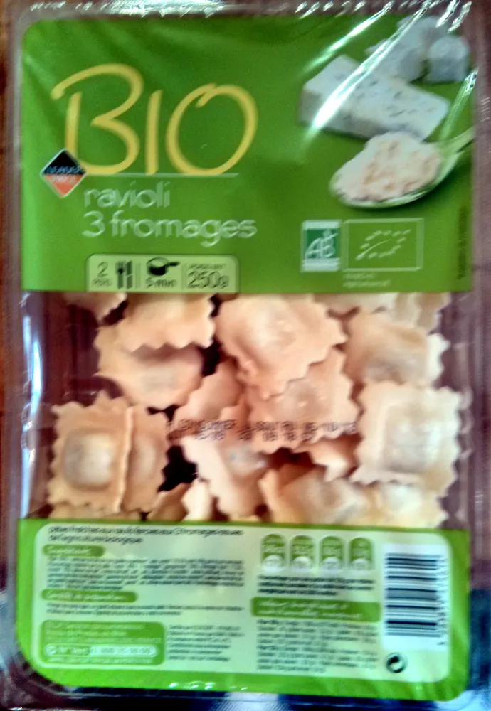 Ravioli 3 fromages Bio