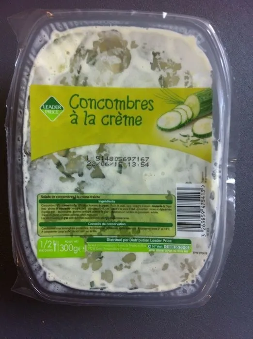 Concombres à la crème