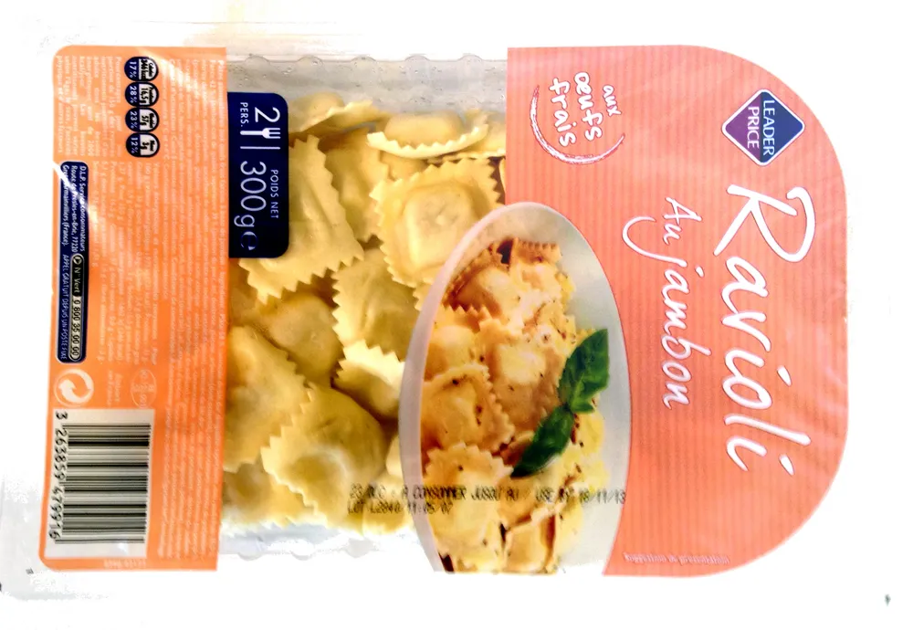 Ravioli au jambon aux œufs frais