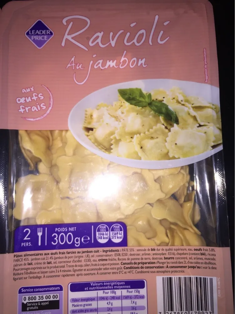 Ravioli au jambon