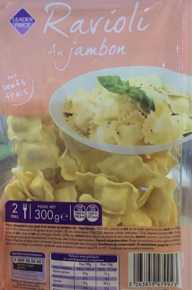Ravioli au jambon