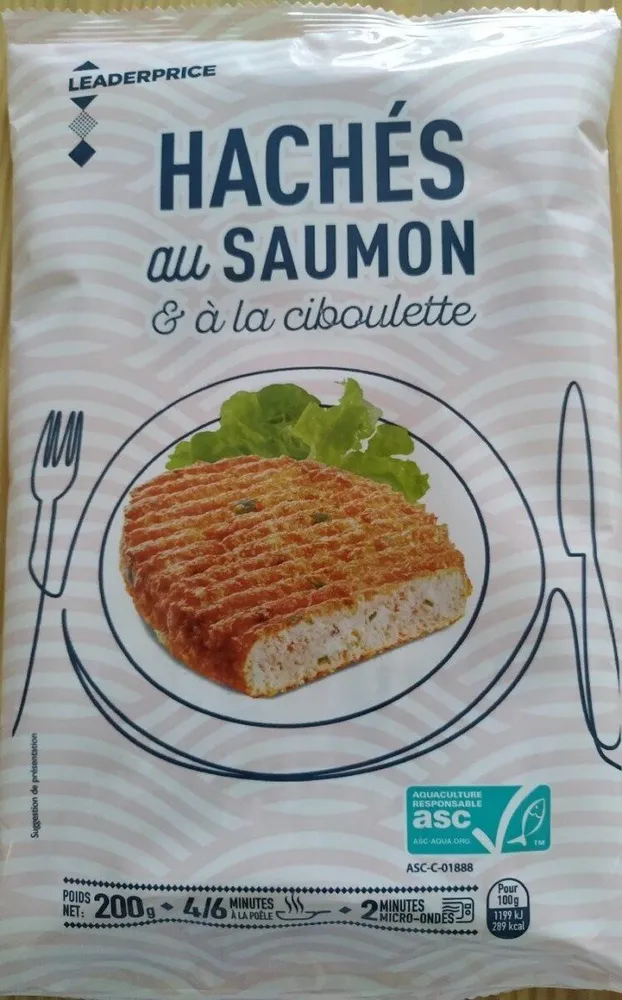 Haché au saumon et à la ciboulette