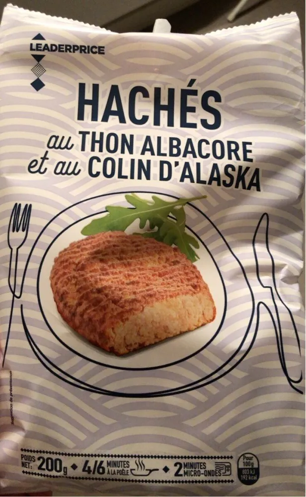 Hachés au thon albacore et au colin d’alaska