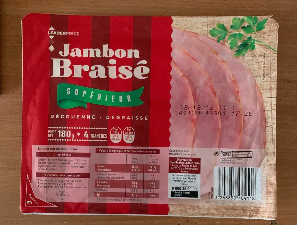 Jambon braisé supérieur