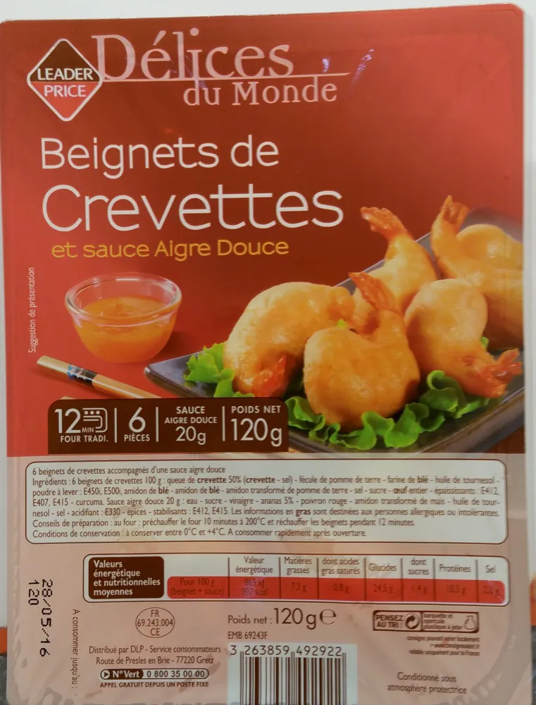 Beignets de Crevettes et Sauce Aigre Douce