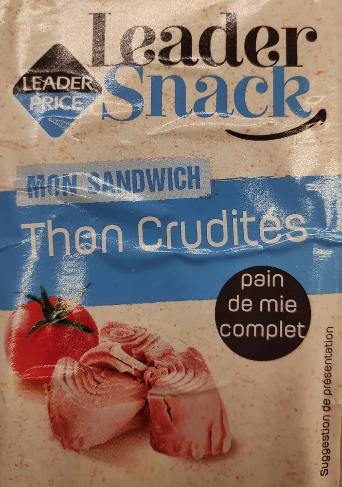Sandwich thon crudités