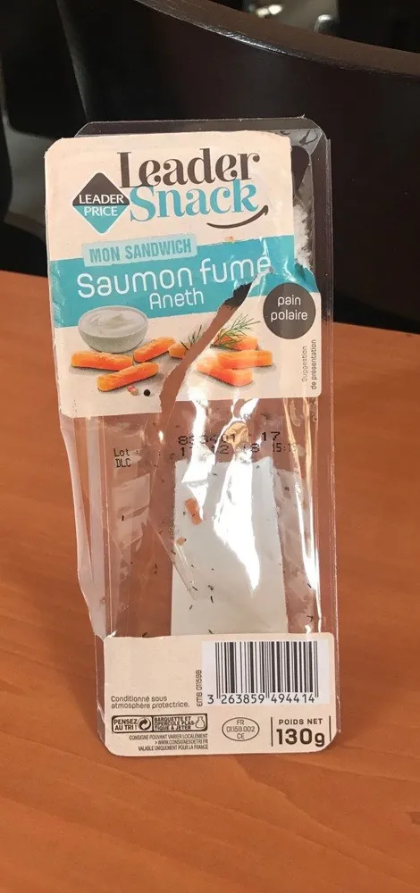Mon sandwich saumon fumé aneth