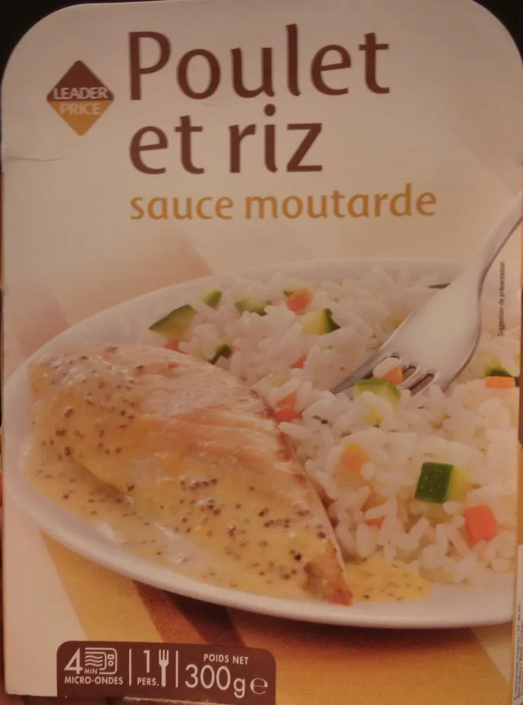 Poulet et riz sauce moutarde