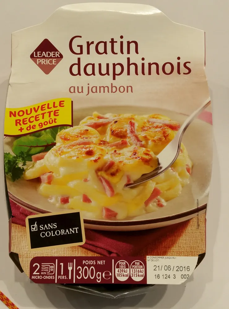 Gratin dauphinois au jambon