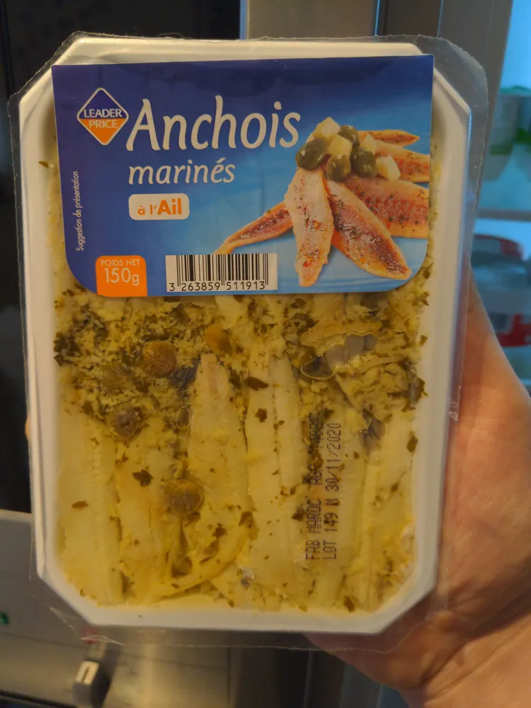 Anchois Marinés à l’ail