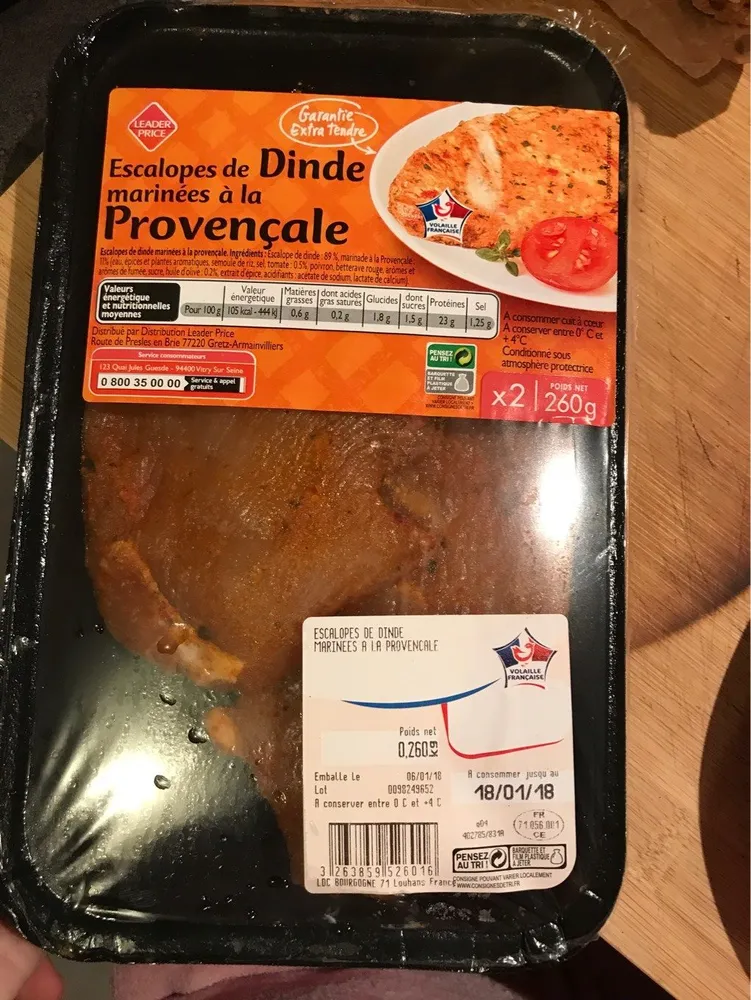 Escalopes de dinde mariner à la provençale