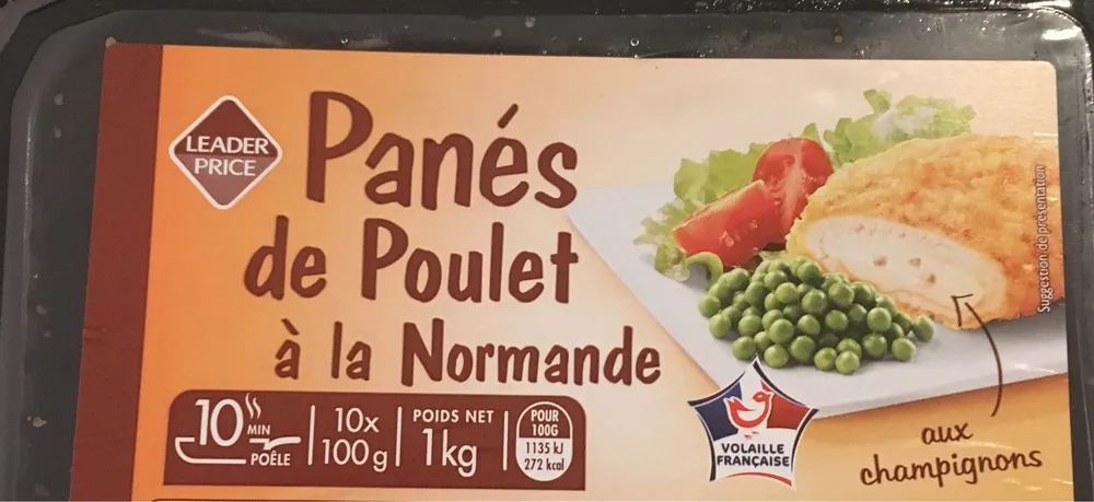Panes de poulet a la normande
