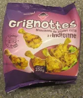 Grignottes Manchons de Poulet Cuits à l'Indienne