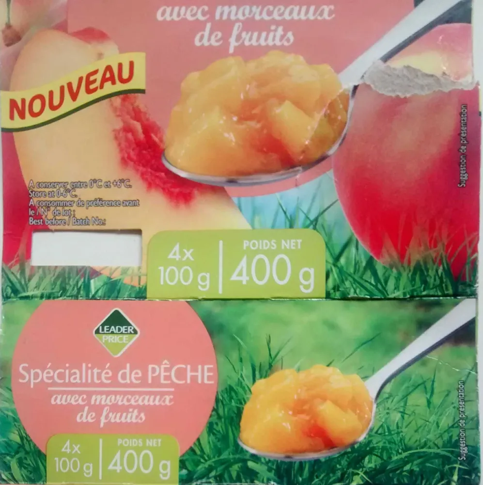 Spécialité de pêche avec morceaux de fruits