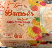Yaourts brassés aux fruits sans morceaux