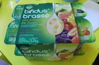 Bifidus brassé avec morceaux de fruits (cerise, fraise, mangue, figue, rhubarbe, pruneau)