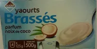 Yaourts Brassés parfum noix de coco