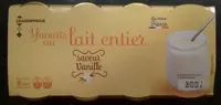 Yaourt au lait entier saveur vanille