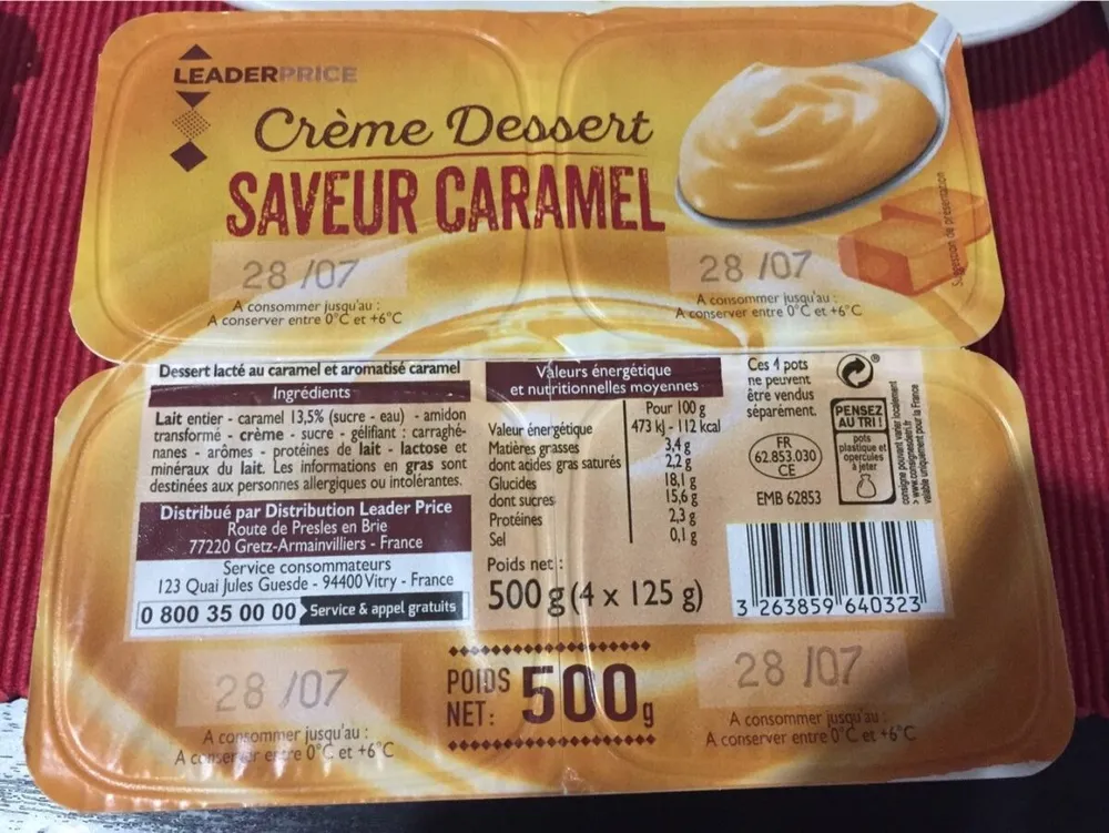 Creme Dessert saveur Caramel