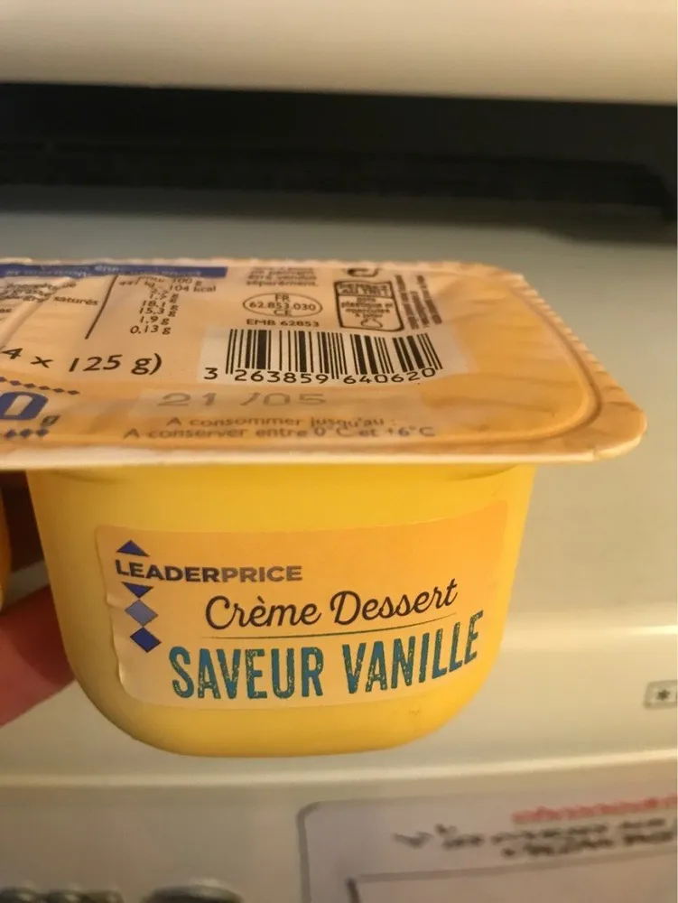 Creme dessert saveur vanille