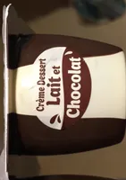 Crème dessert lait et chocolat