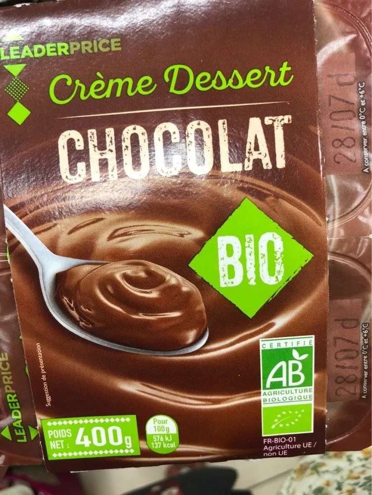 Crème dessert chocolat