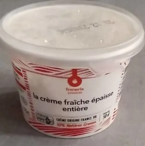 La crème fraîche épaisse entière