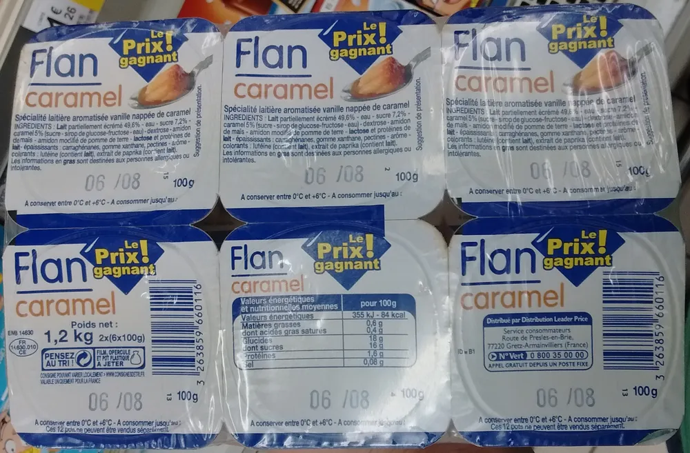 Flan caramel (12 pots)