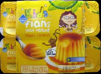 Flans goût vanille nappés caramel Kids Leader Price