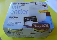 Yaourts au lait entier saveur Coco Leader Price